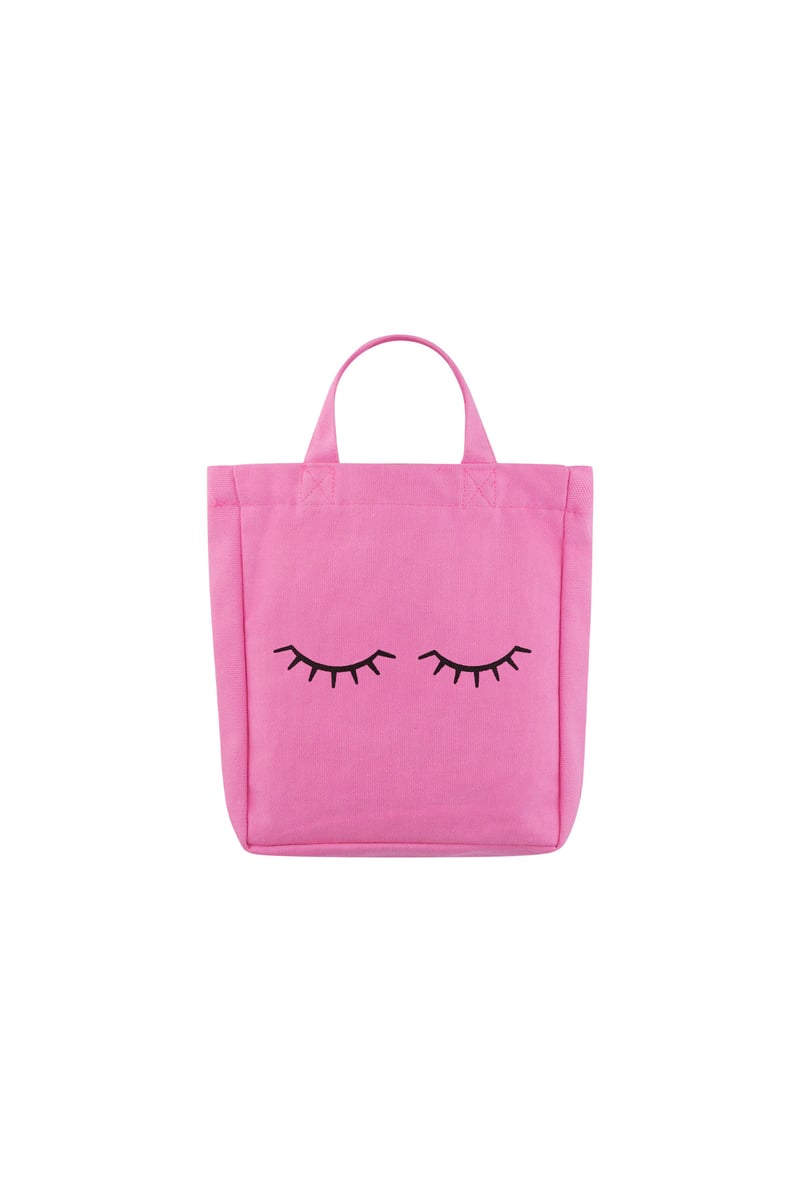 Kleine canvas tas wimpers - roze