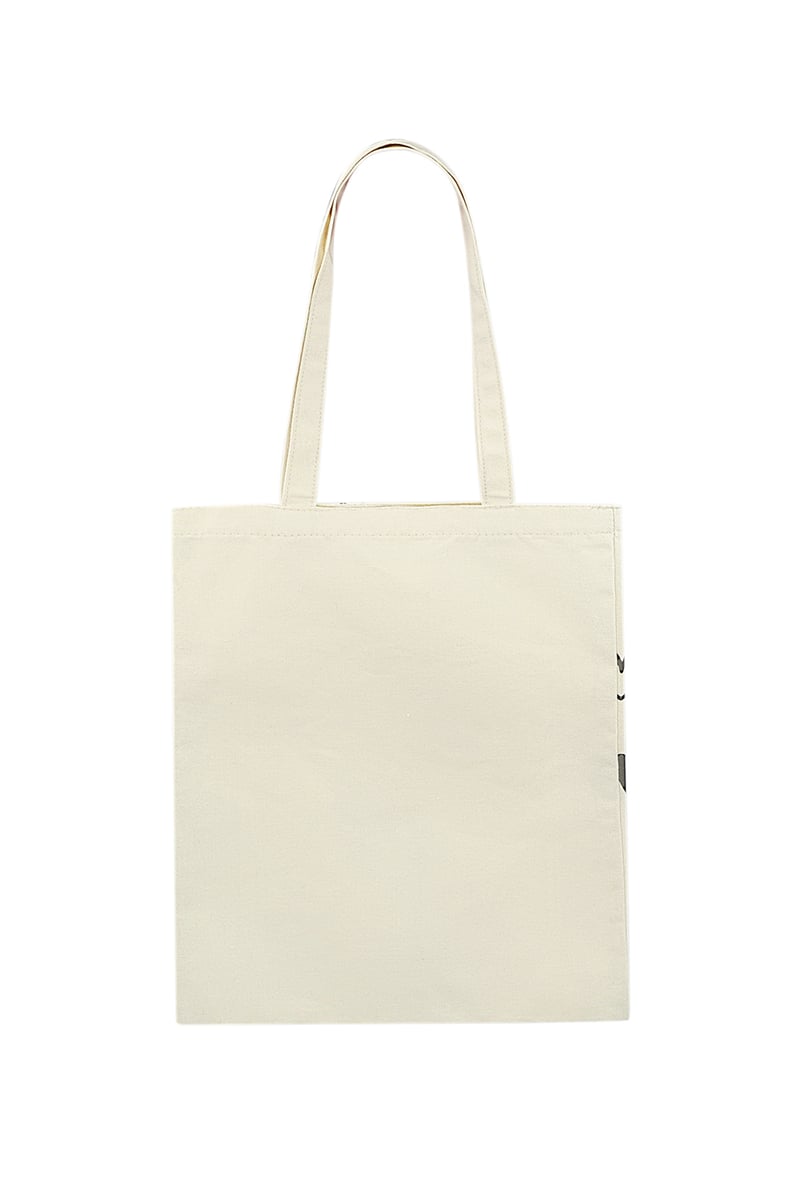 Canvas shopper hearts - wit