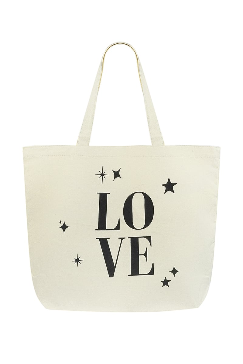 Canvas shopper love - wit
