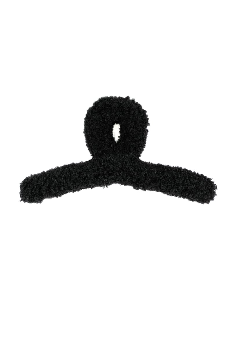 Fluffy teddy haarclip - Bruin