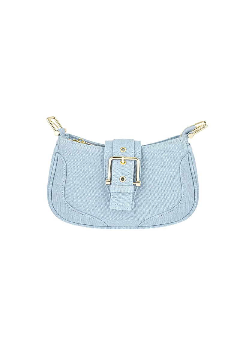 Gekleurde tas met gesp detail - blauw