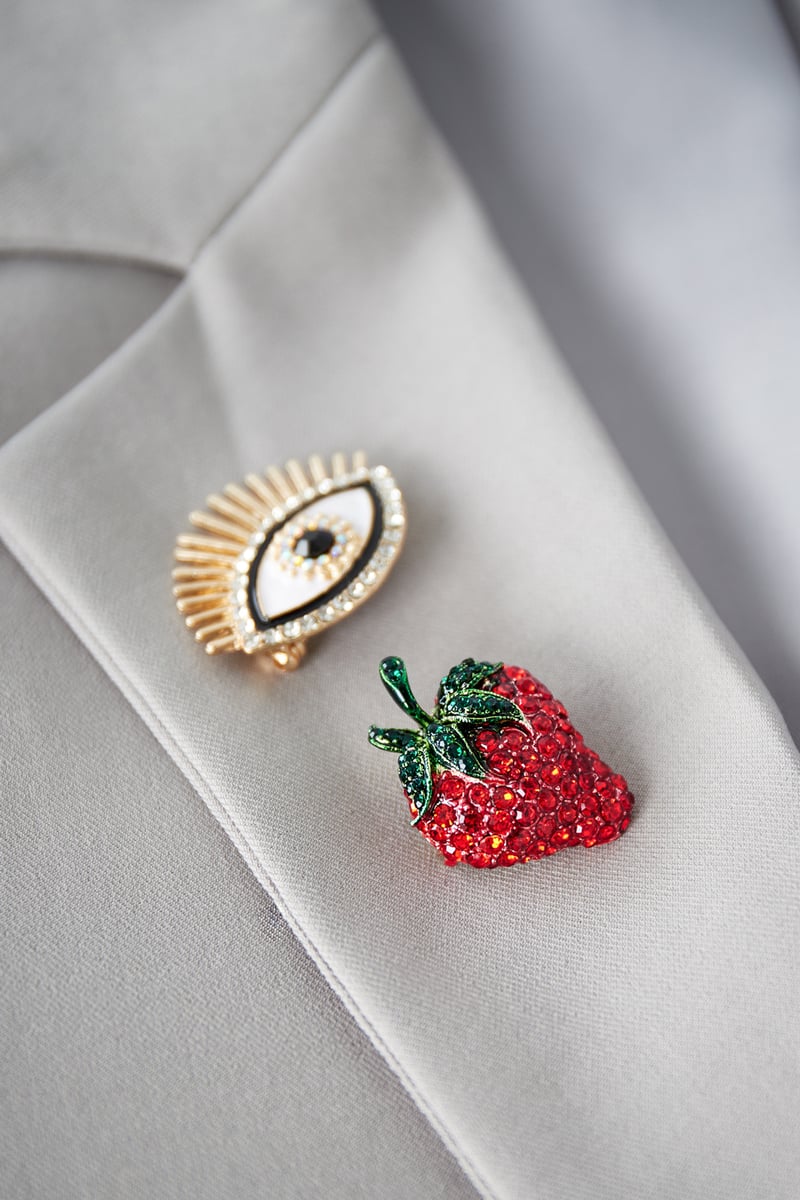 Strawberry Brooch - Rood & Groen