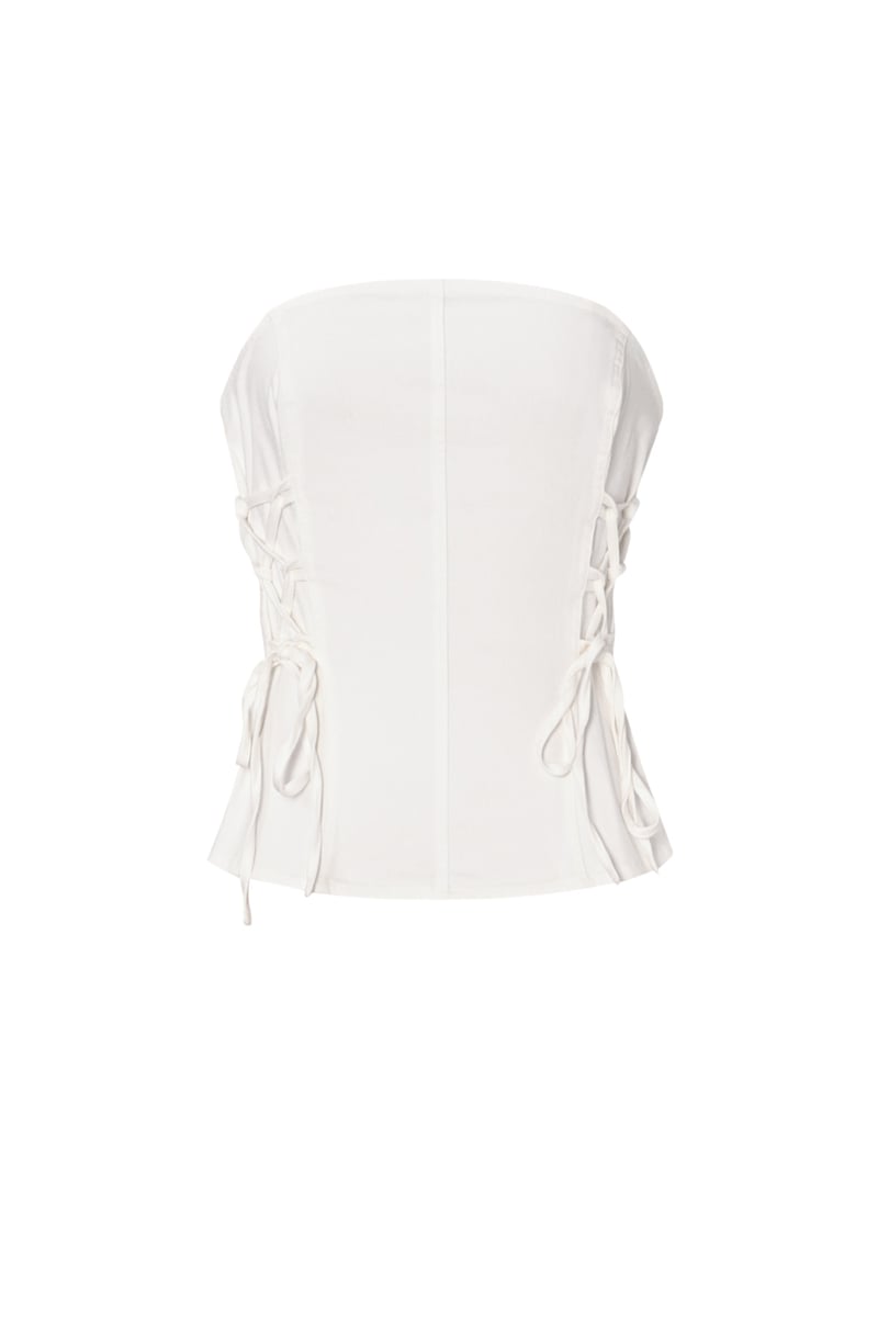 Denim kanten tubetop