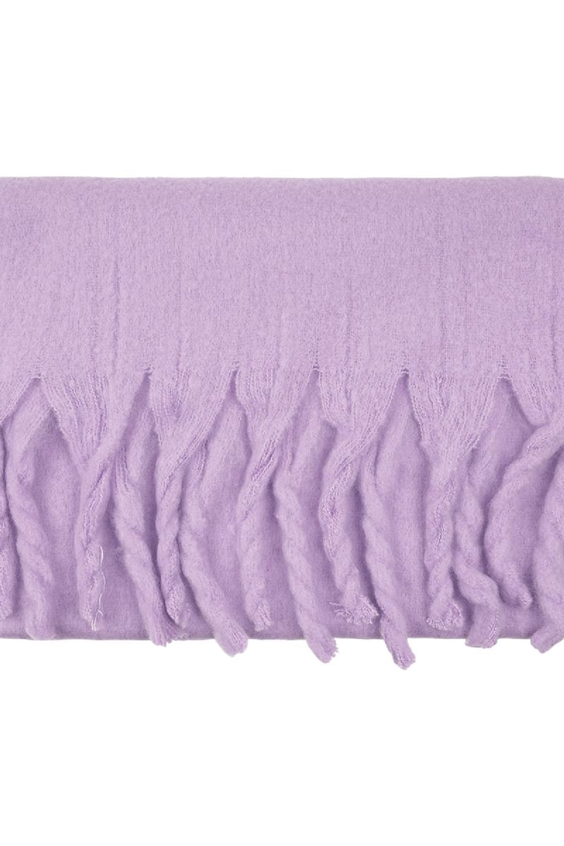 Wintersjaal effen kleur Paars Polyester