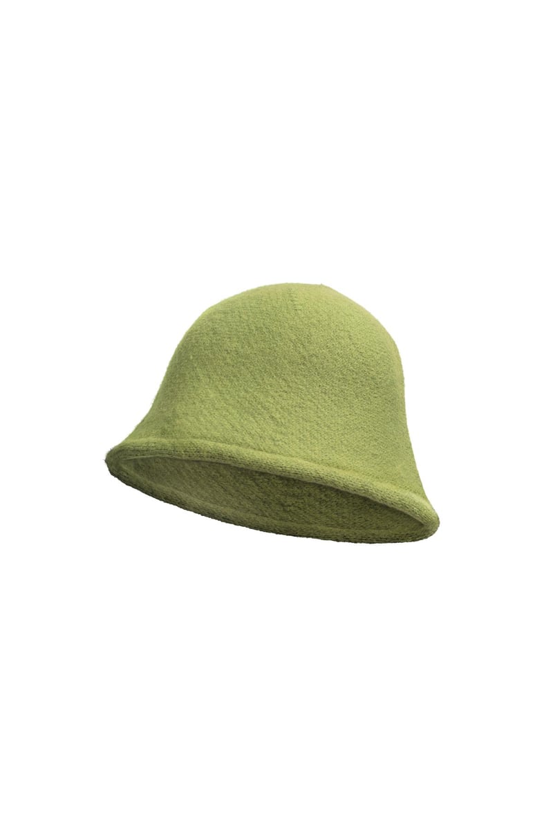 Bucket hat effen kleur Groen Acryl
