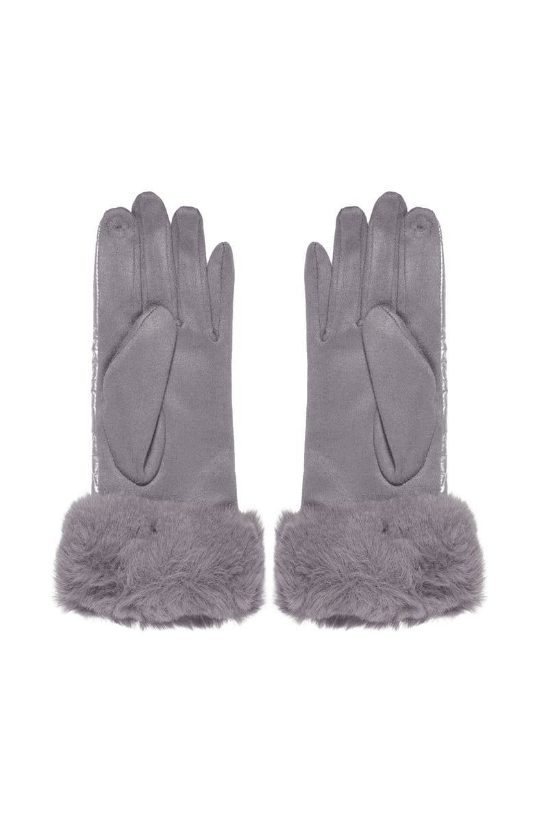 handschoenen stiksels met faux fur
