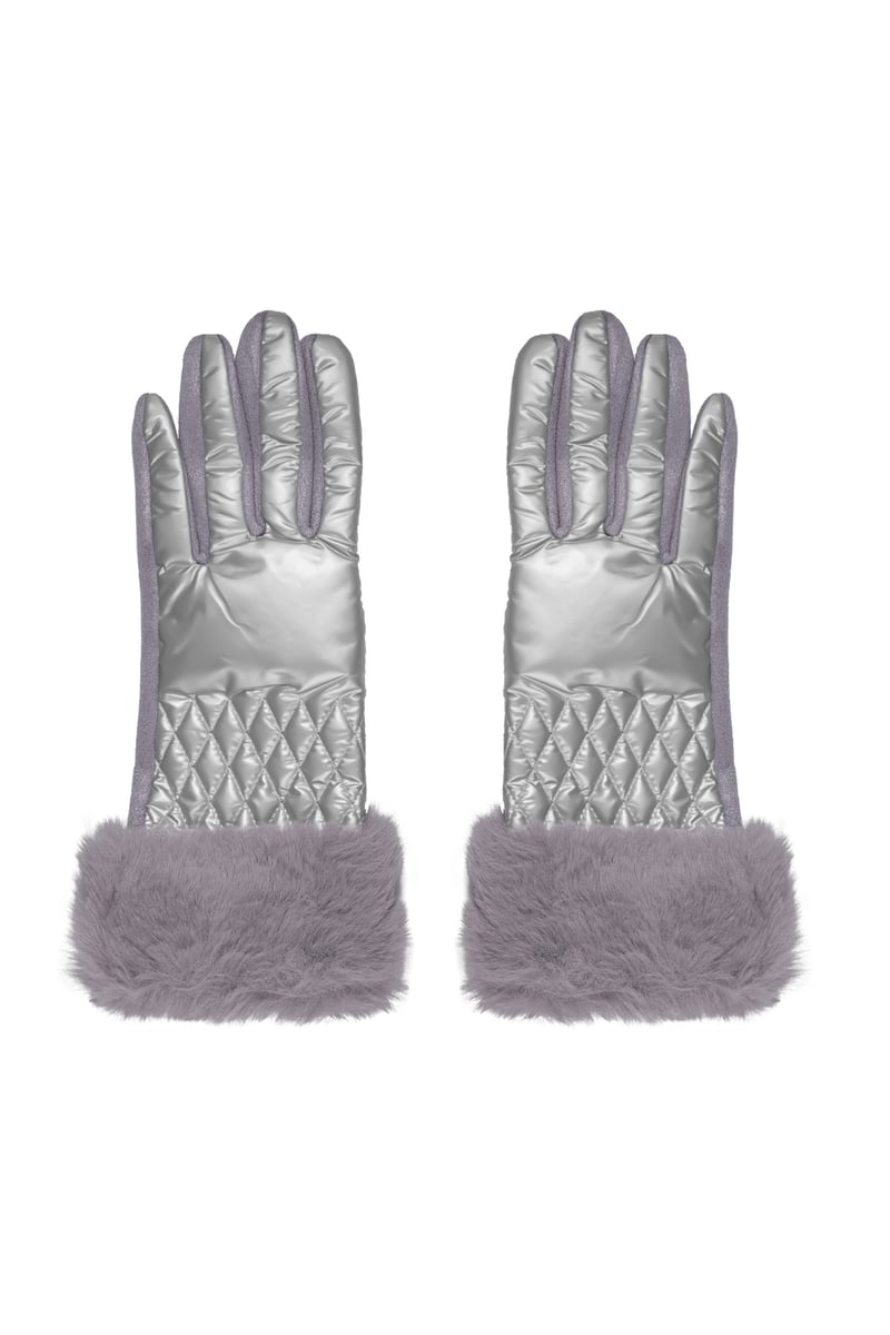 handschoenen stiksels met faux fur