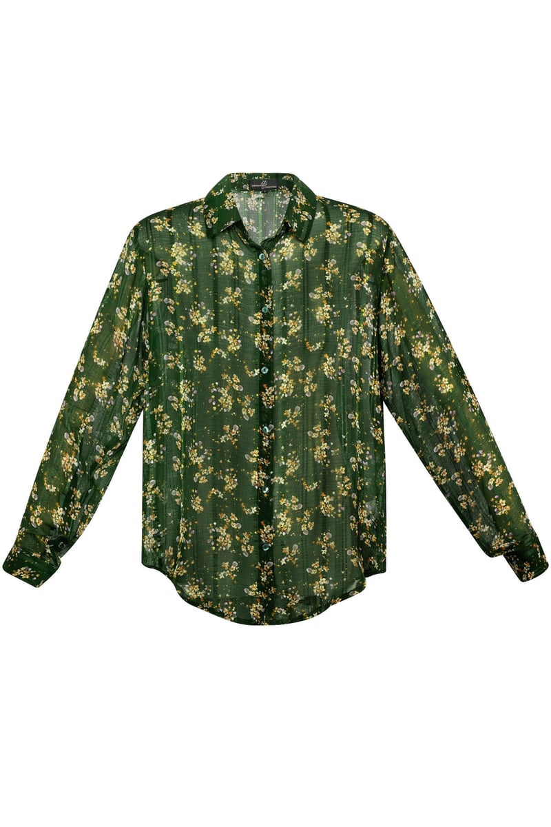 Blouse bloemenprint groen