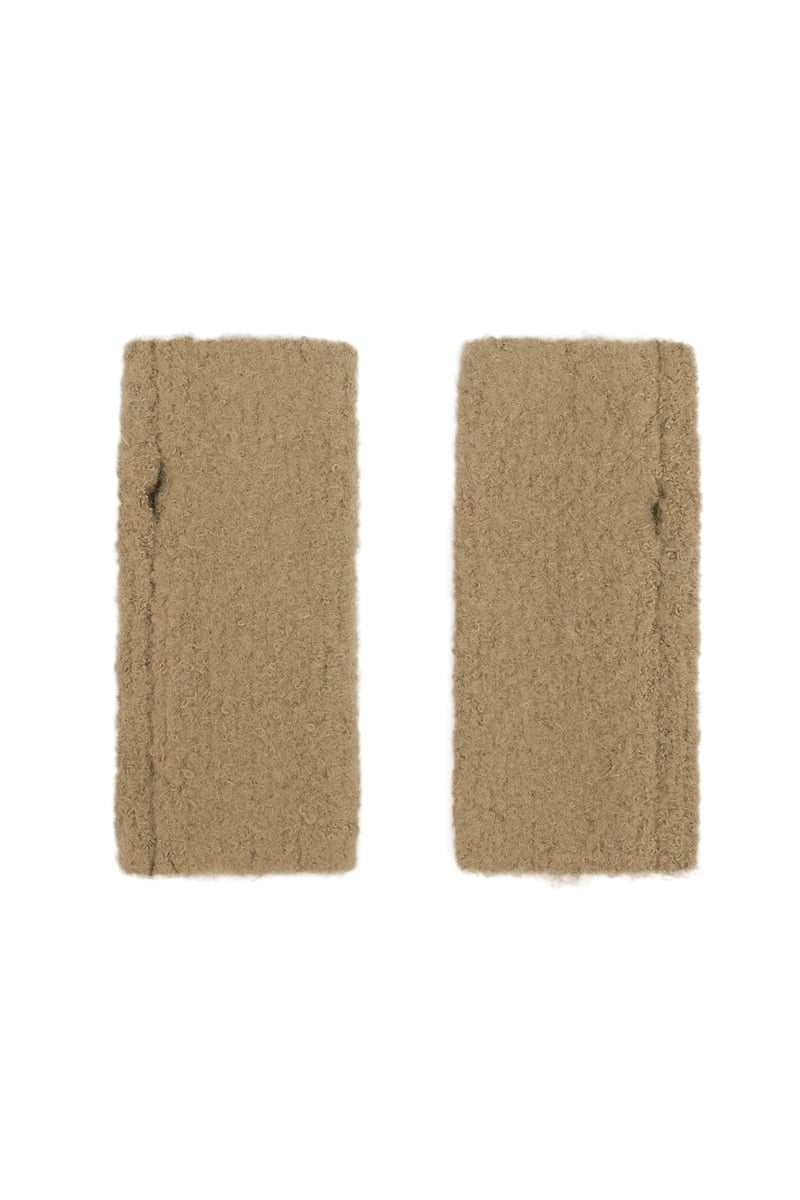 Handschoenen met gat - camel