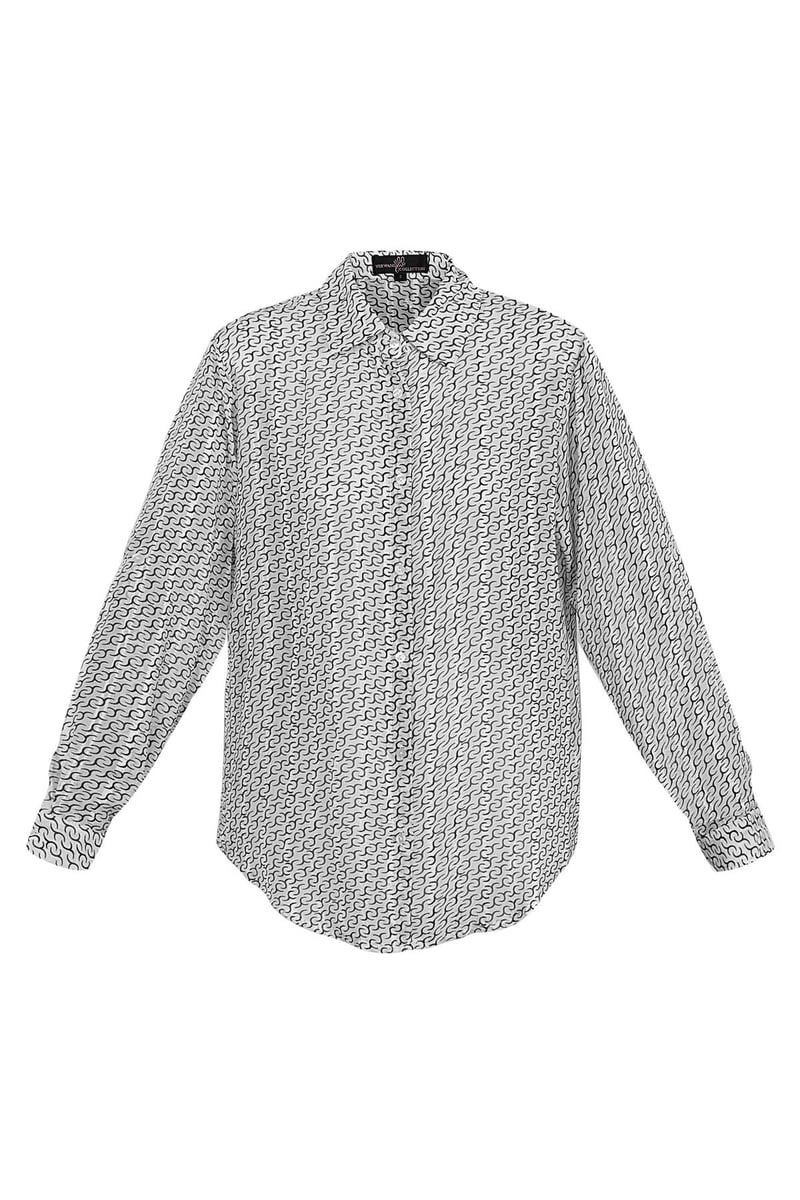 Blouse schakelprint - zwart