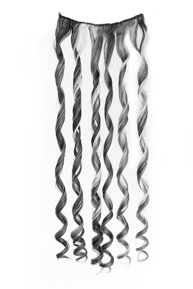 Clip in cruly day - zwart / wit