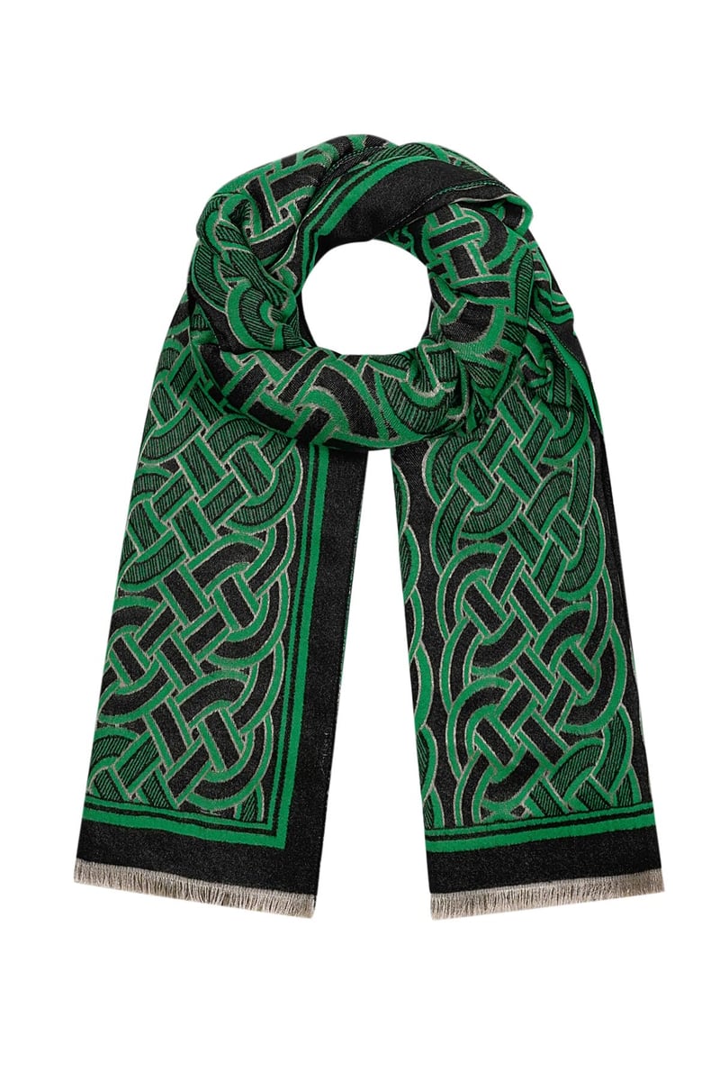 Sjaal met luxueuse print - groen