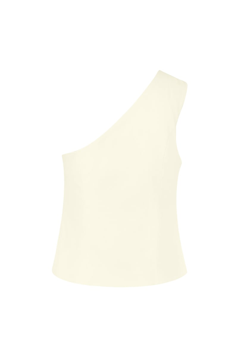 Off shoulder gilet - crème 