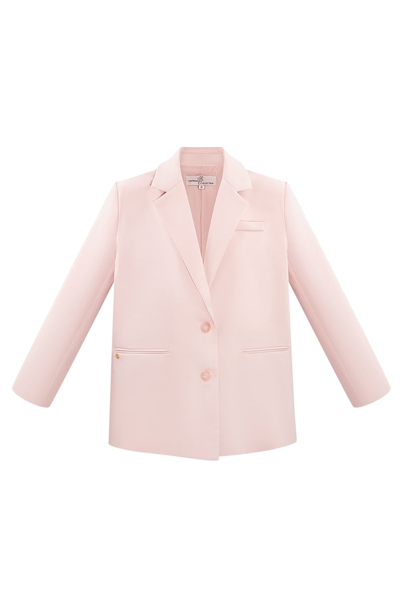 Blazer met twee knopen - roze 