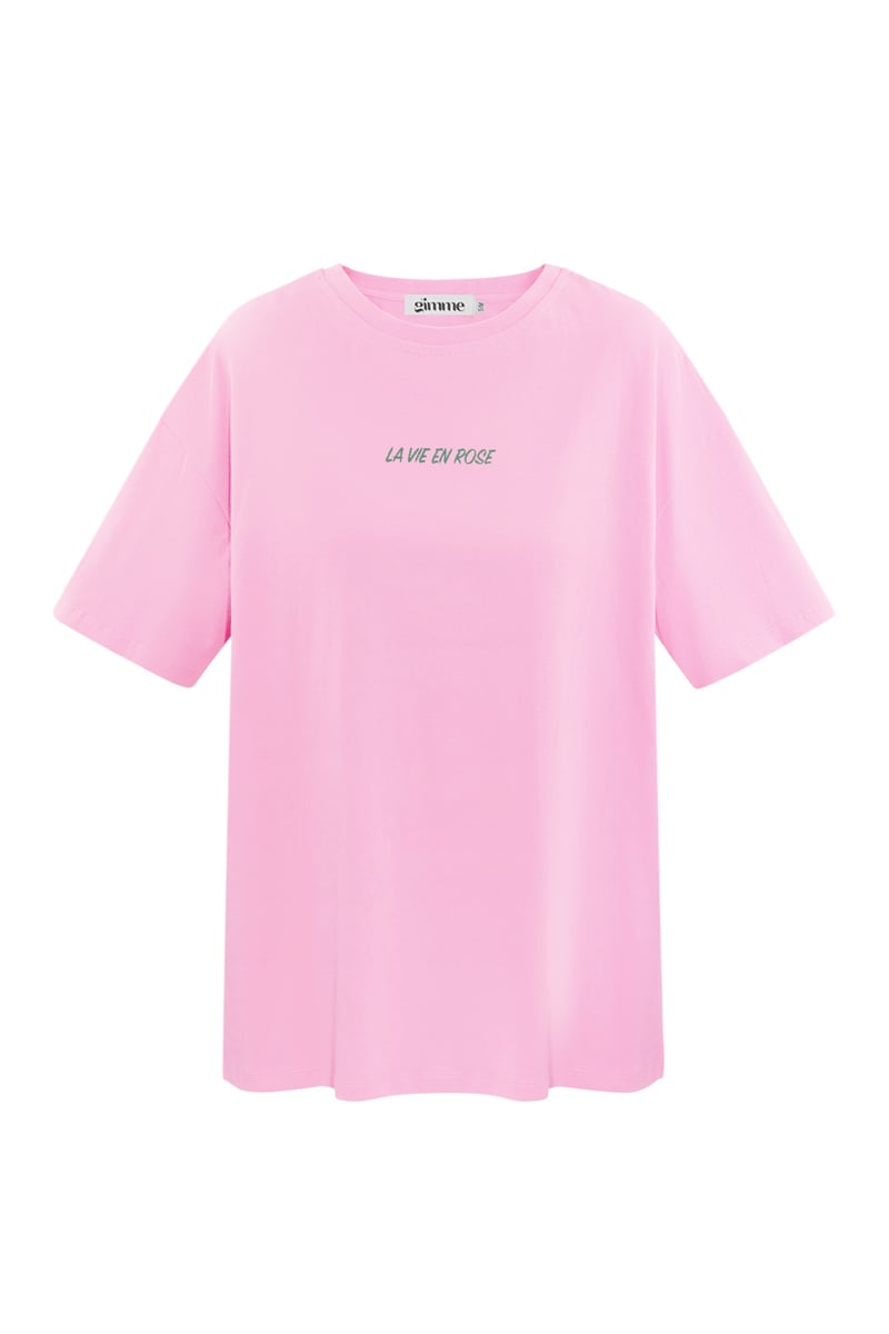 T-shirt la vie en rose - donkergrijs
