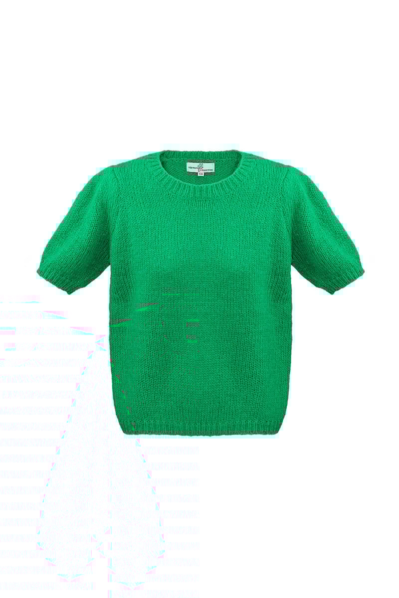 Basic shirt met pofmouwen - zwart