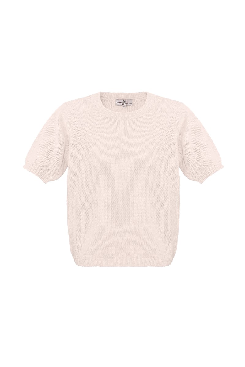 Basic shirt met pofmouwen - zwart