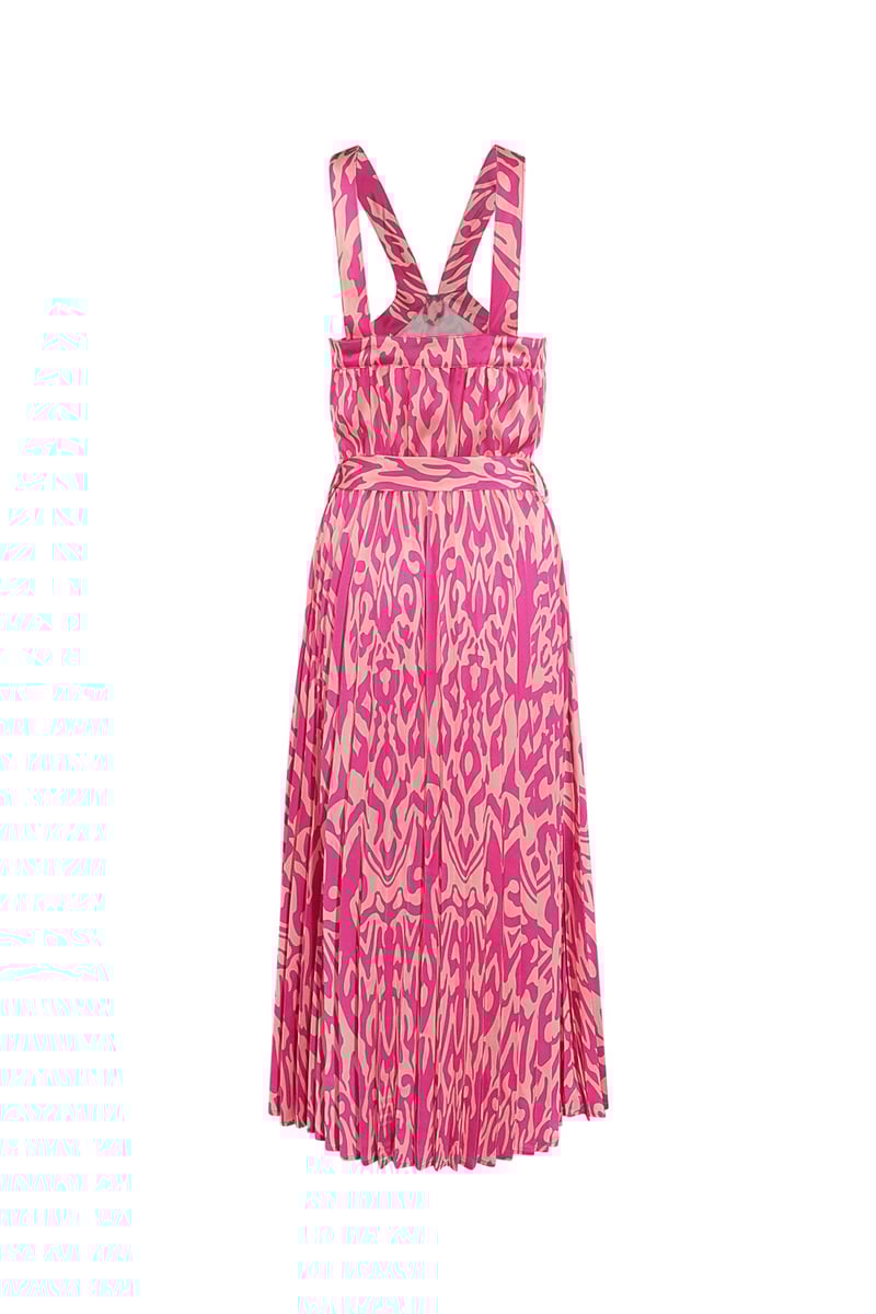 Jurk tropical vibes - fuchsia