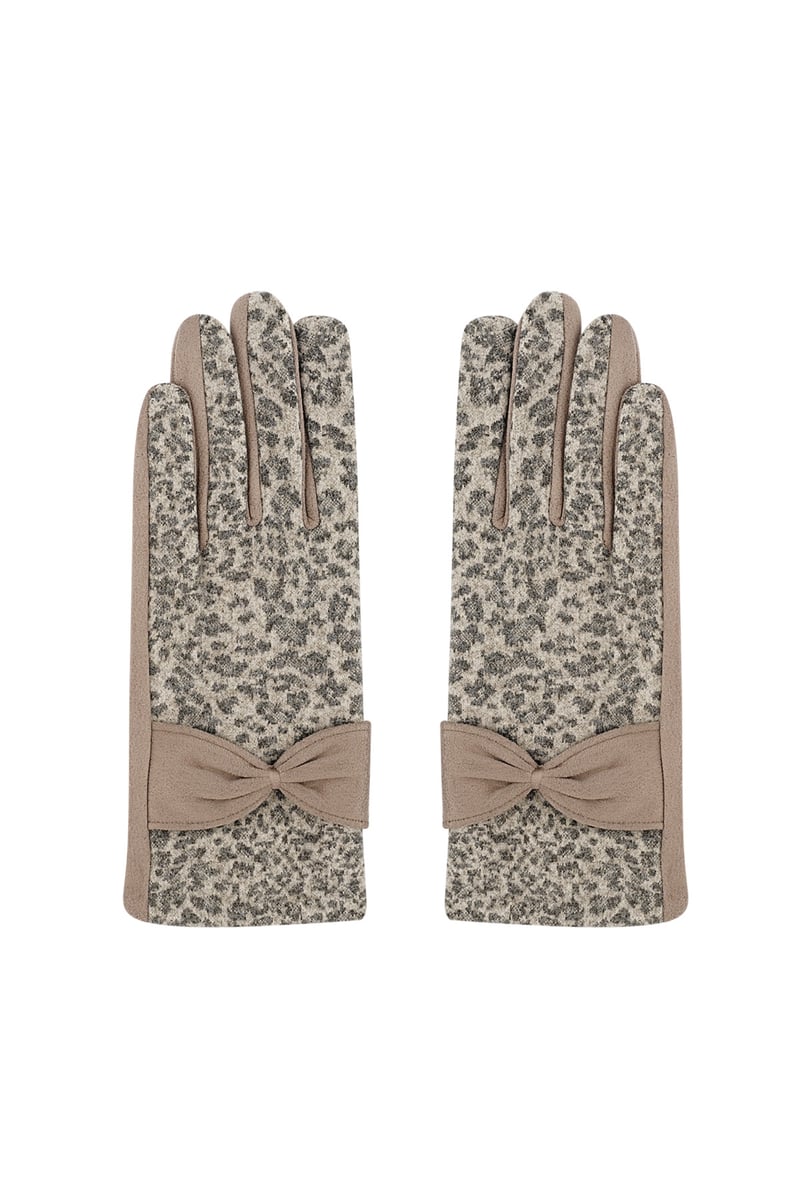 Leopard chic handschoenen - bruin