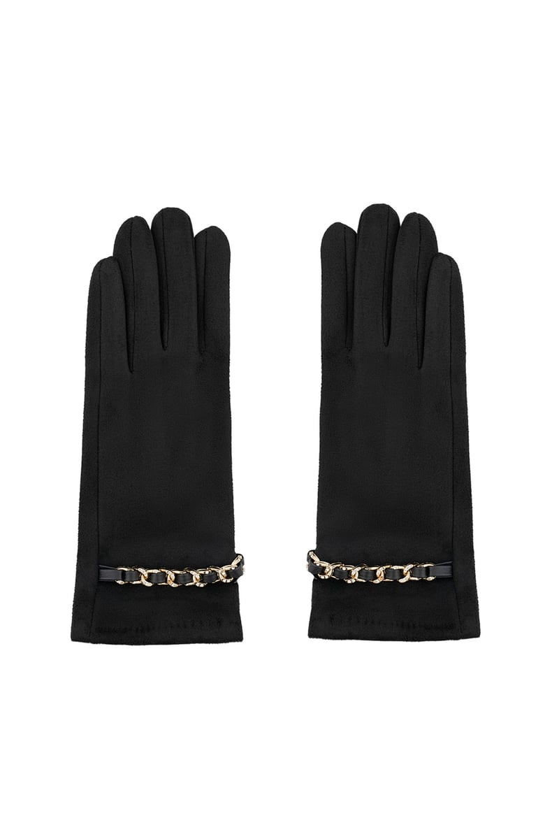 Glamour glove - zwart