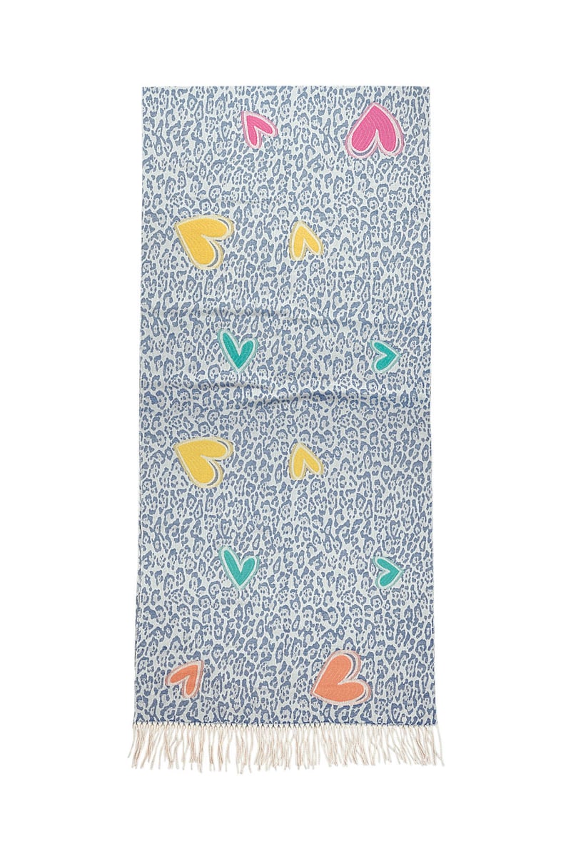 Wintersjaal frosty flirt - blauw