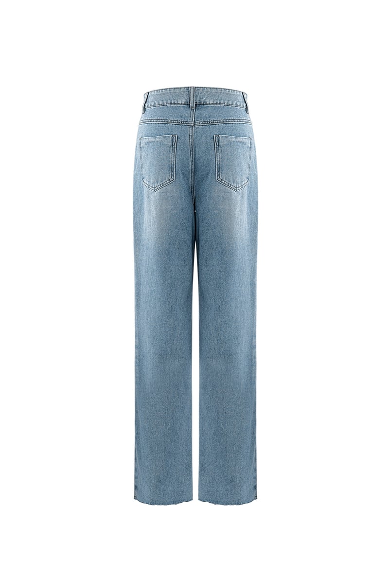 Denim jeans pearl adorement - blauw