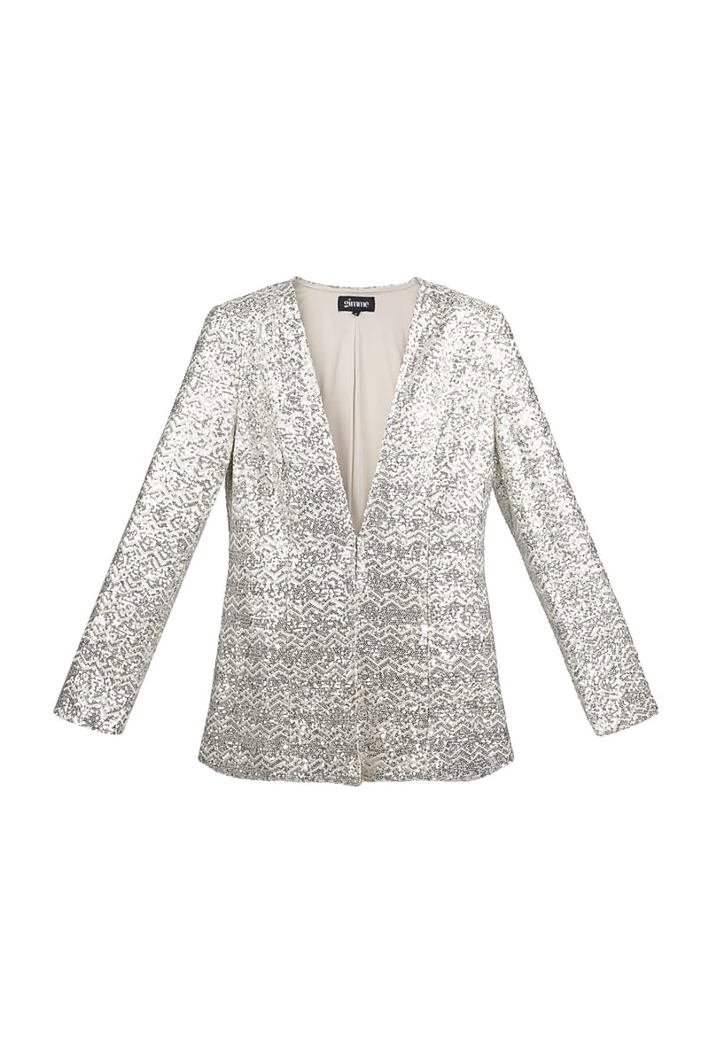 Glitter blazer - zwart