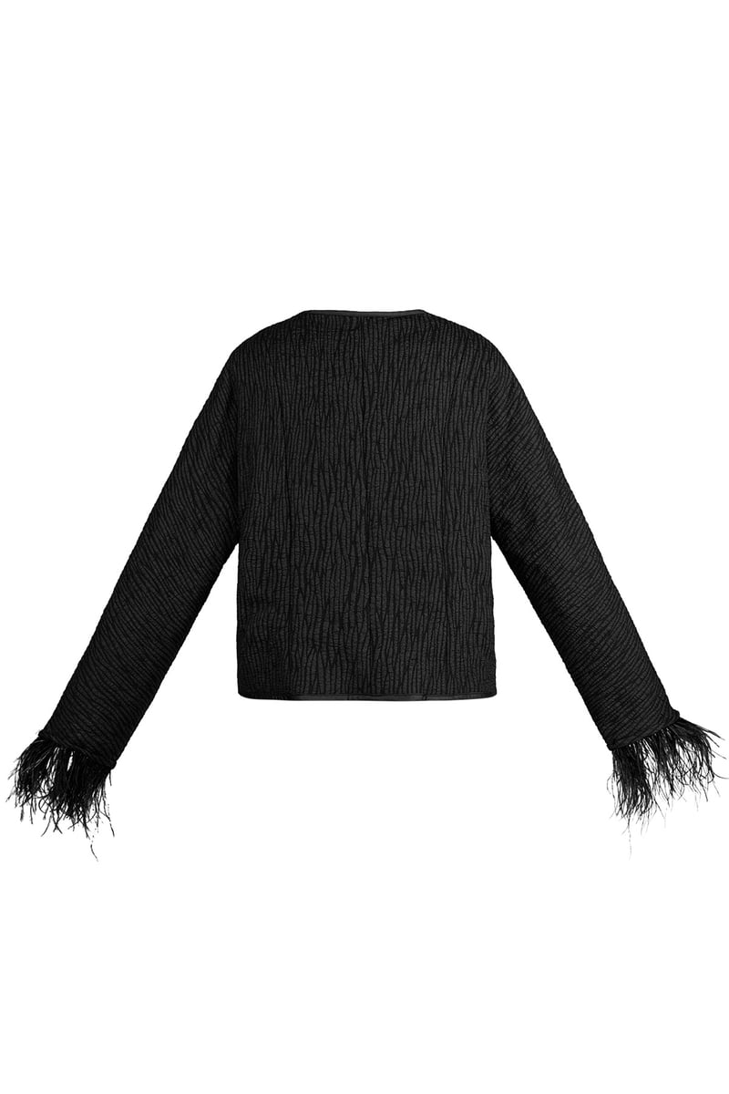 Veren jasje zwart panterprint - zwart