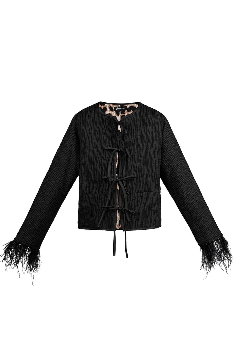 Veren jasje zwart panterprint - zwart