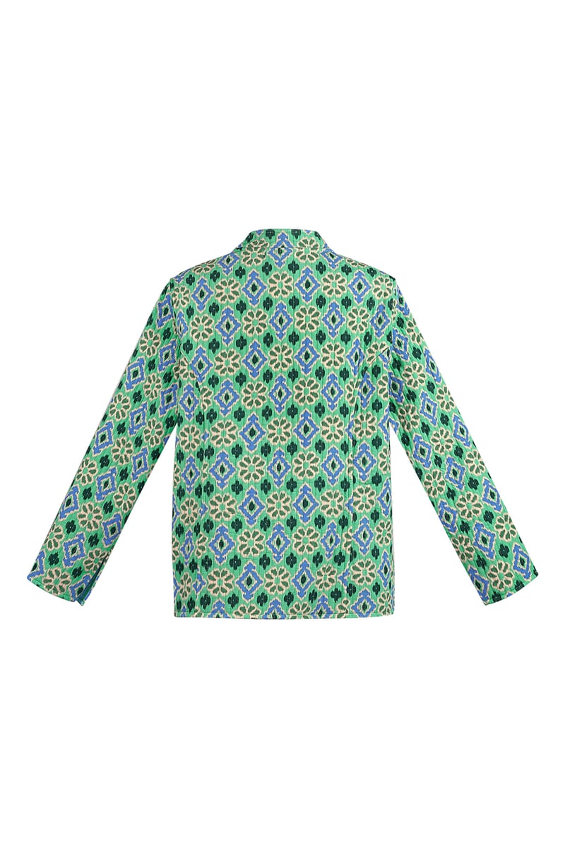 Jas groene print - groen