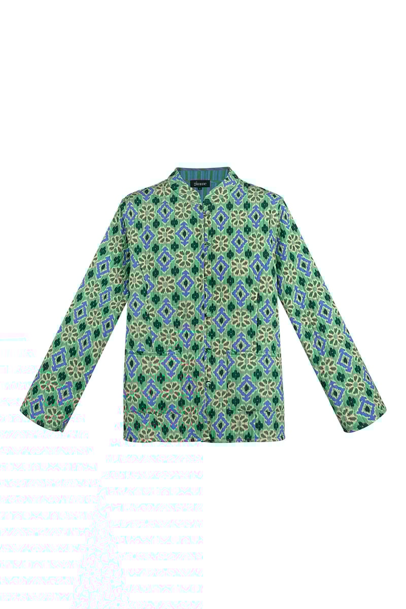 Jas groene print - groen