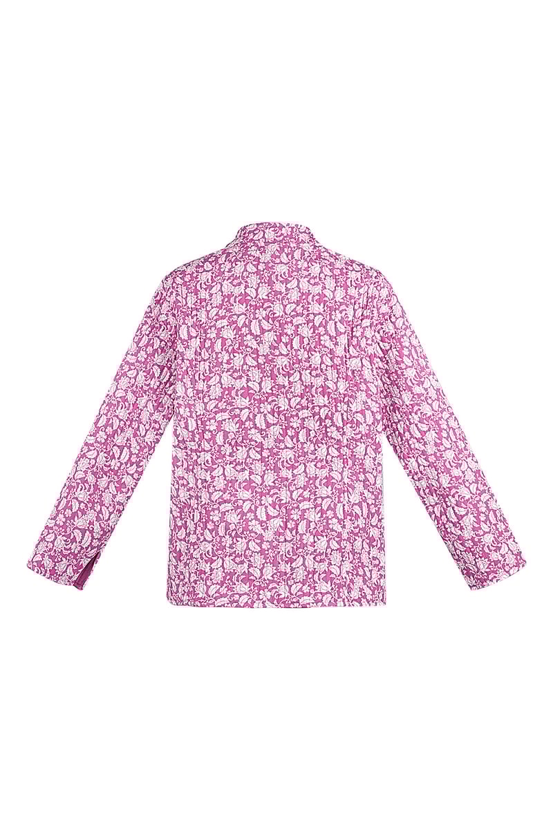 Jas roze print - roze