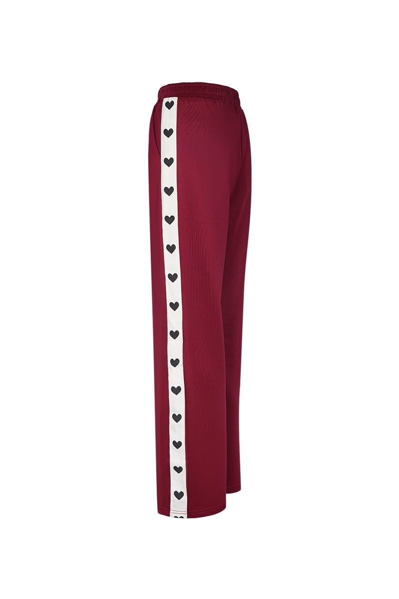 Broek met hartjes zijkant - rood