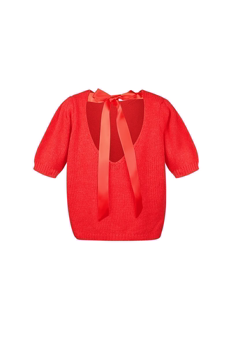 Soft bow shirt - Rood