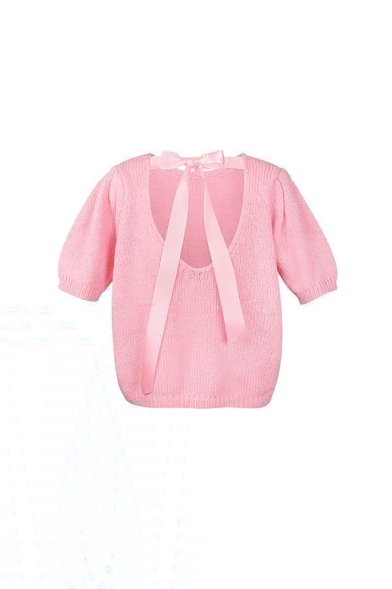 Soft bow shirt - Rood