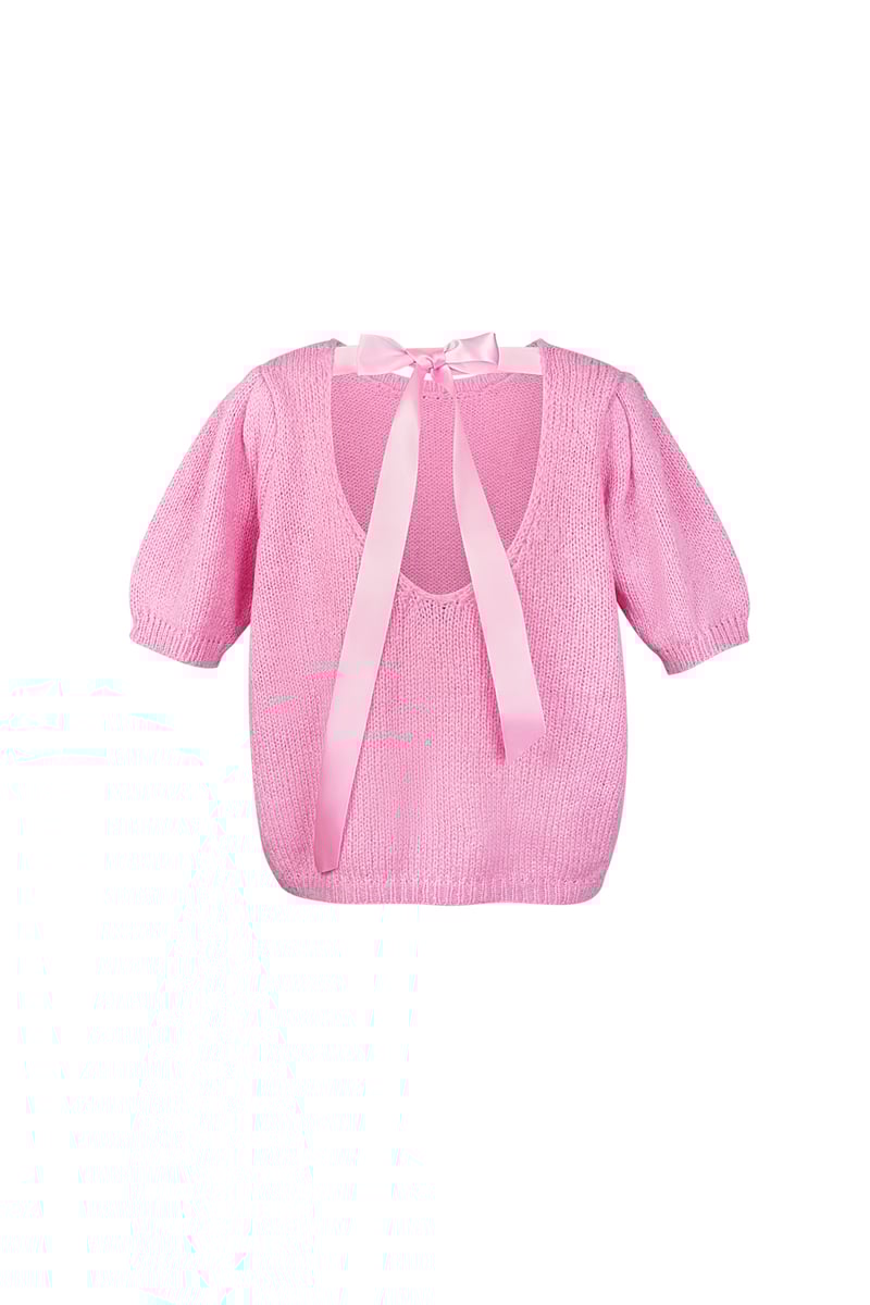 Soft bow shirt - Rood