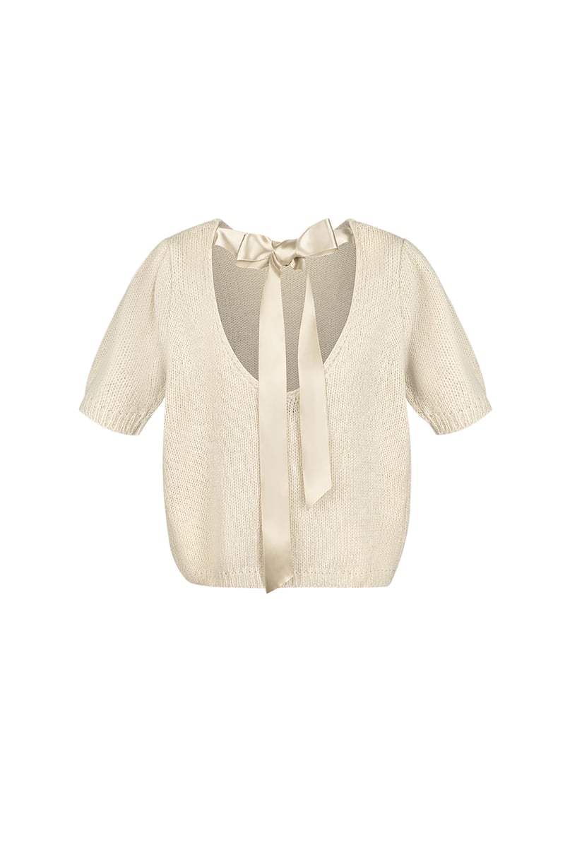 Soft bow shirt - Rood