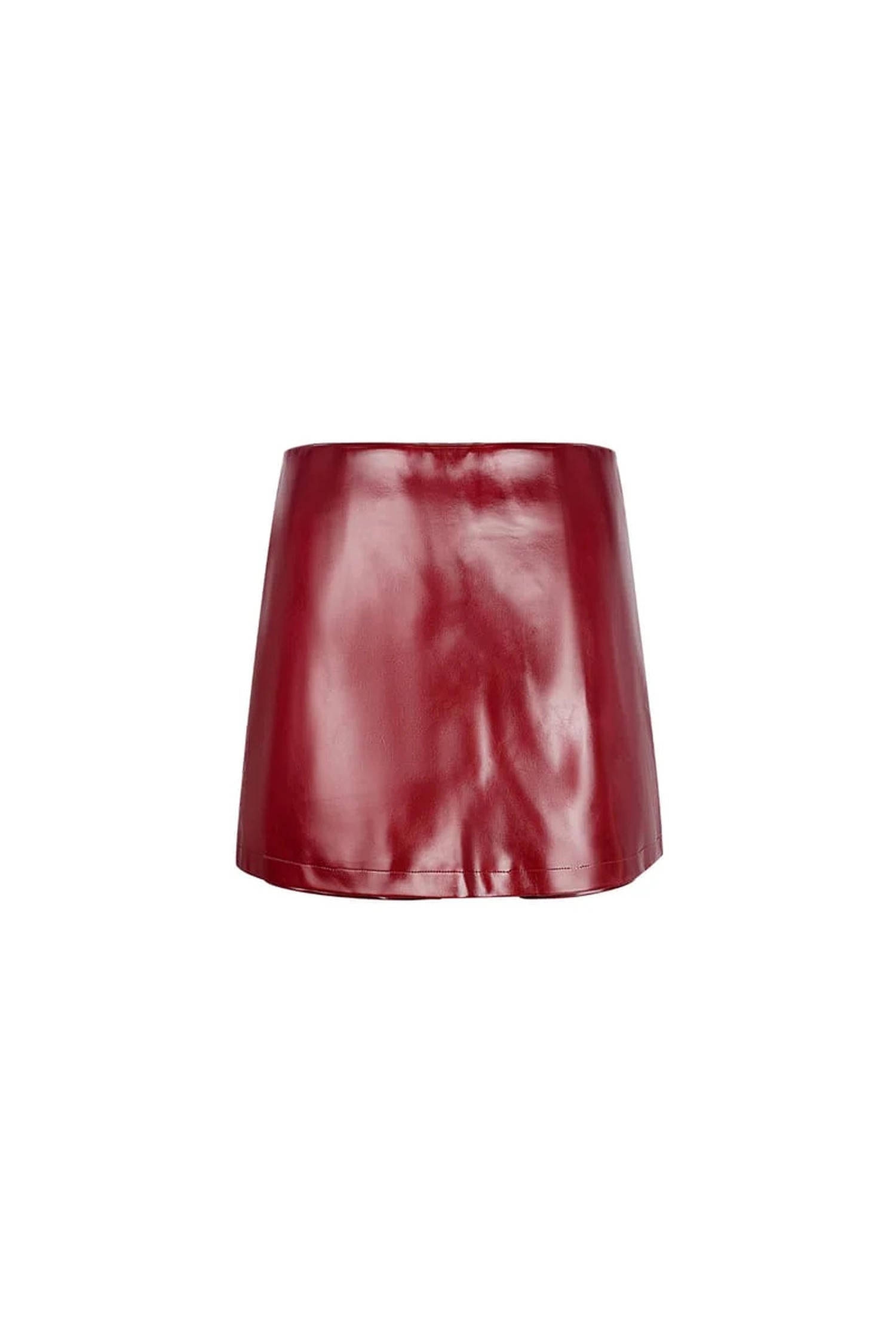 Trendy PU skort - Zwart