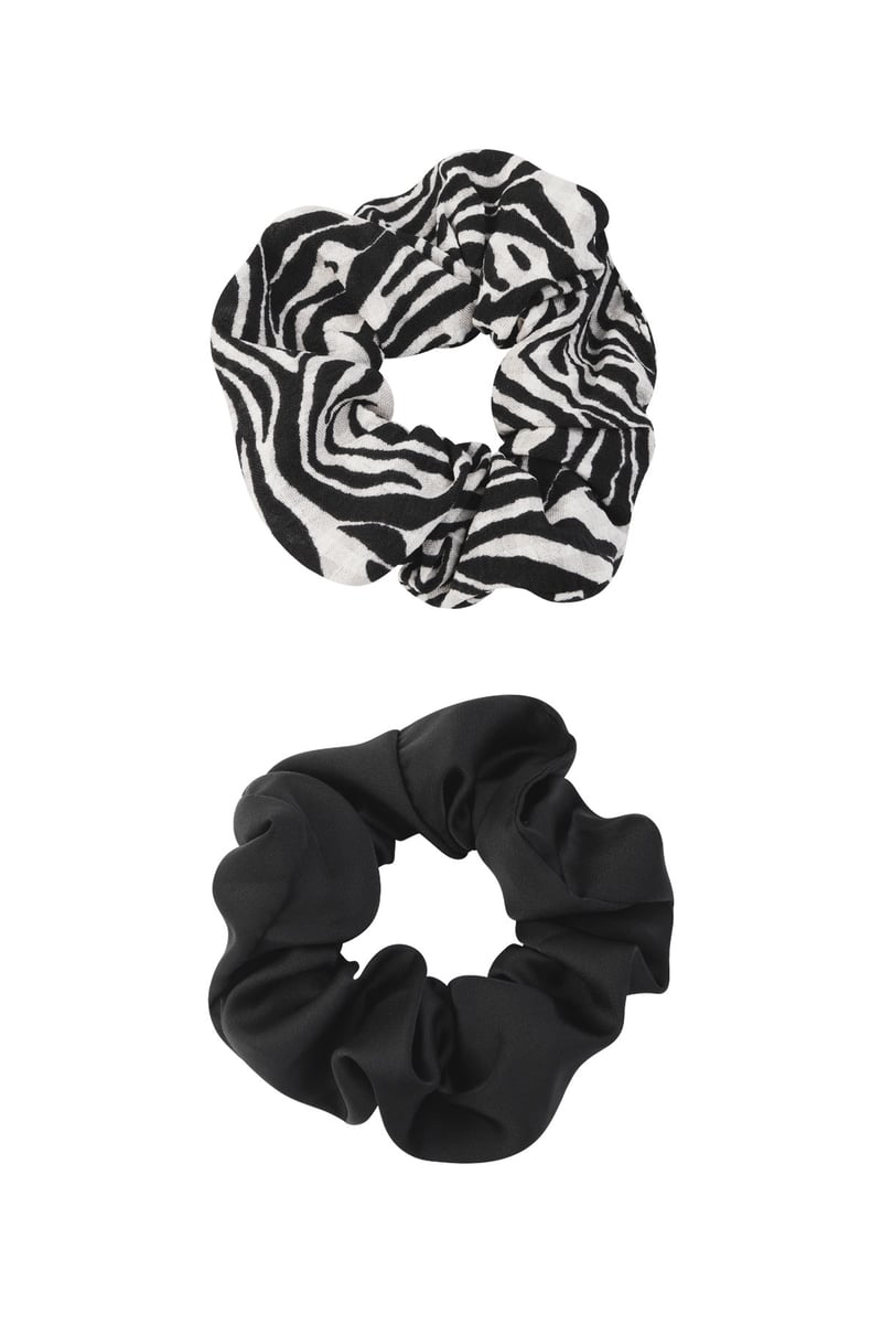 Scrunchie duo zebra darkness - Zwart wit