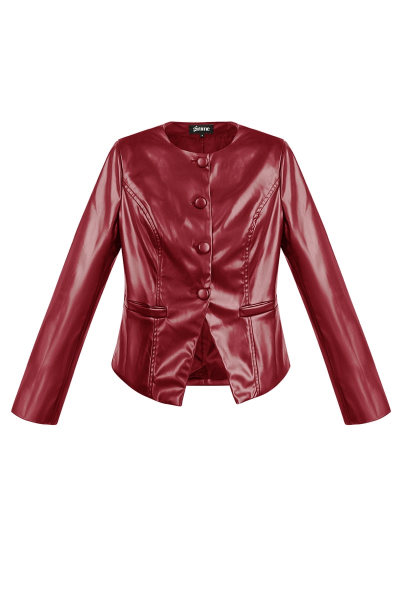 Trendy PU top - Zwart