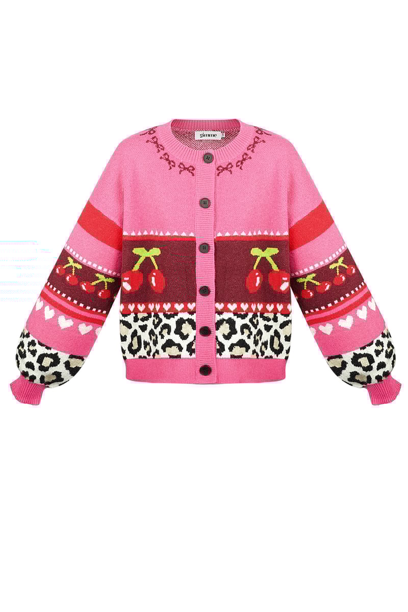 Vest cherry baby - Beige roze