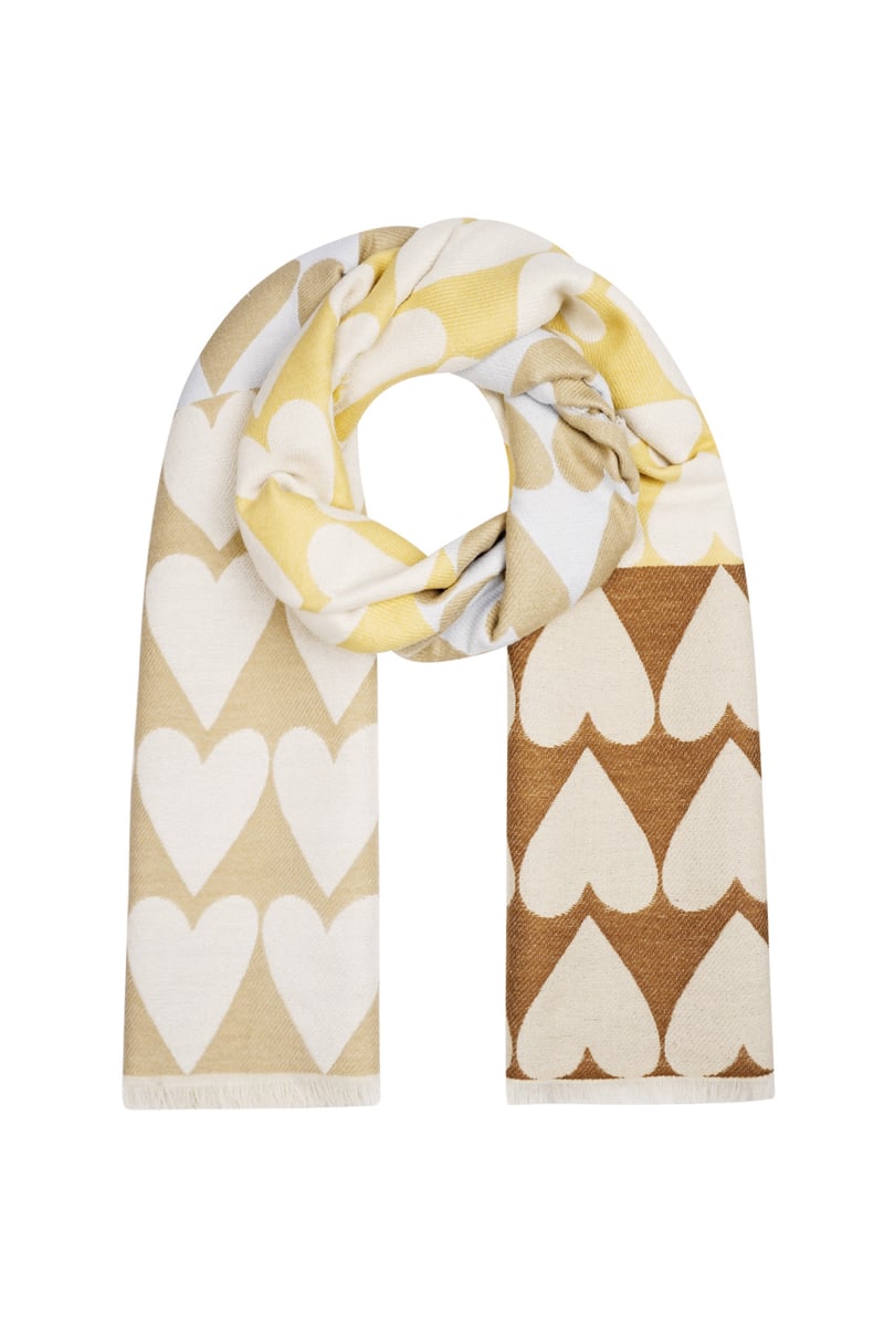 Sjaal pop of heart - Beige