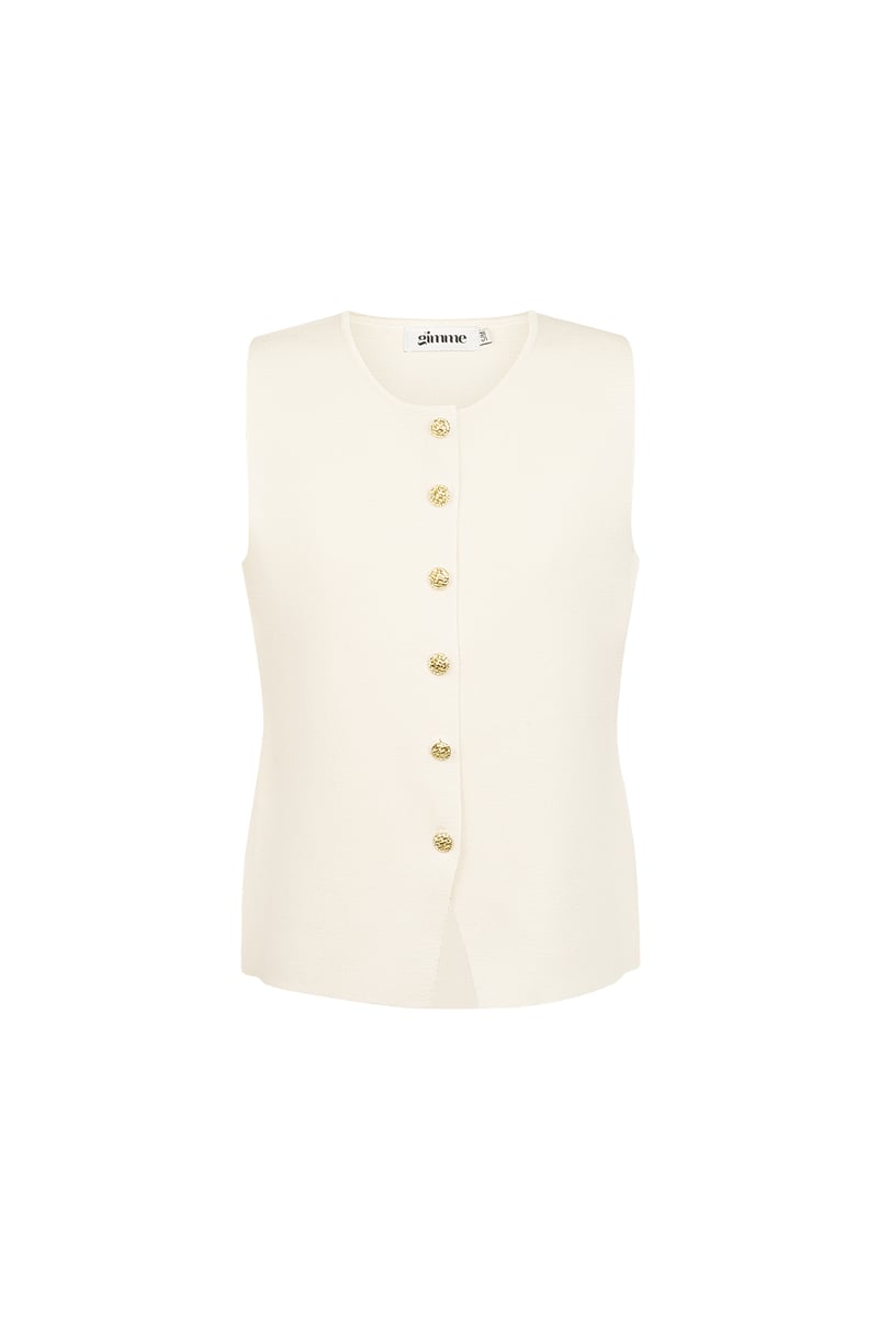 Knots about you top - Gebroken wit