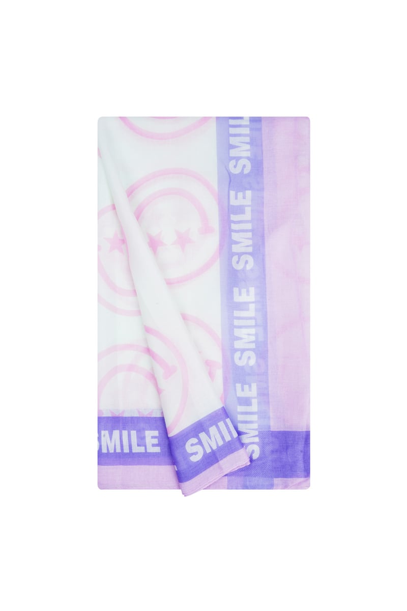 Sjaal smiley day - Lila
