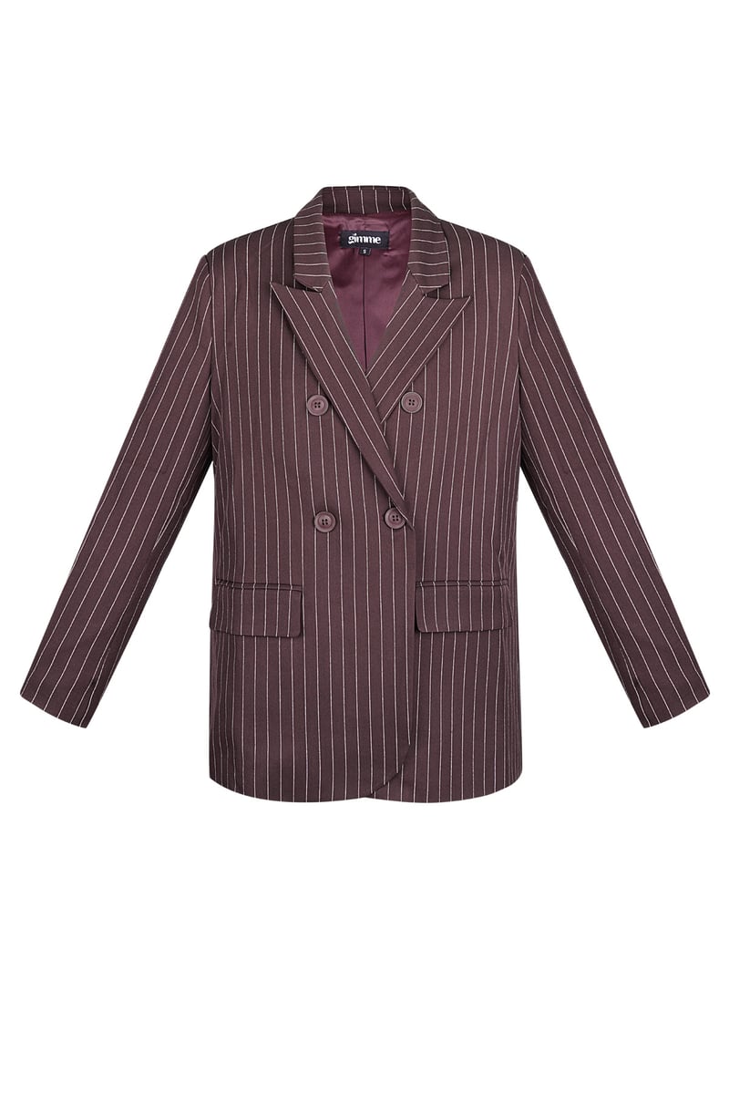 Krijtstreep blazer - Grijs