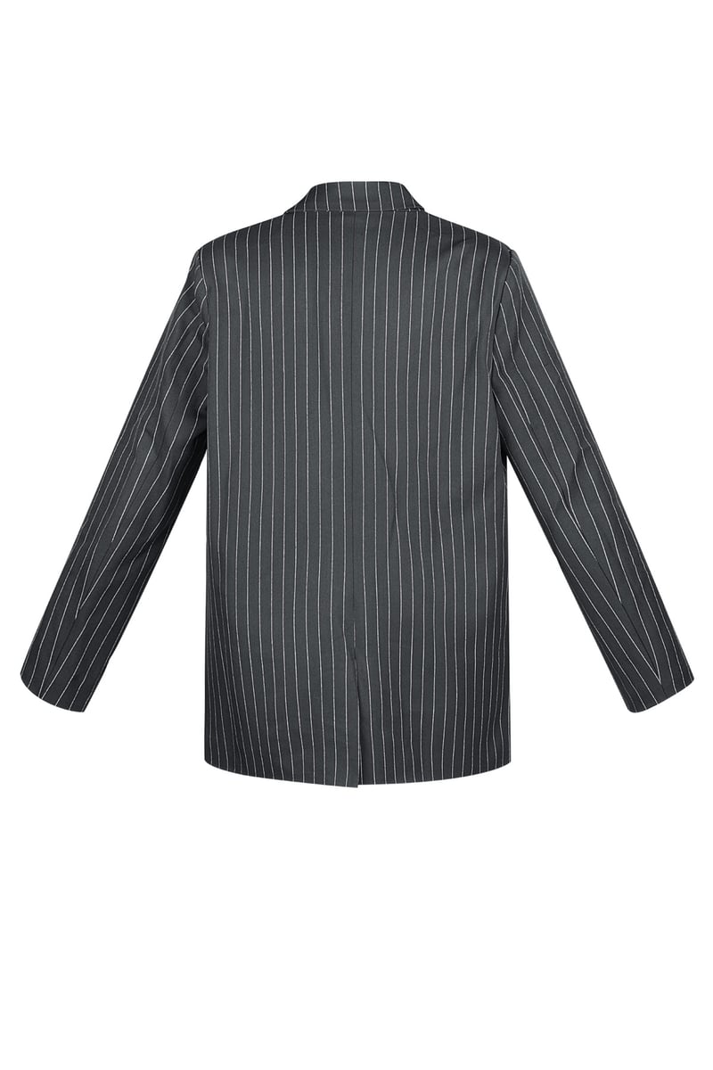 Krijtstreep blazer - Grijs