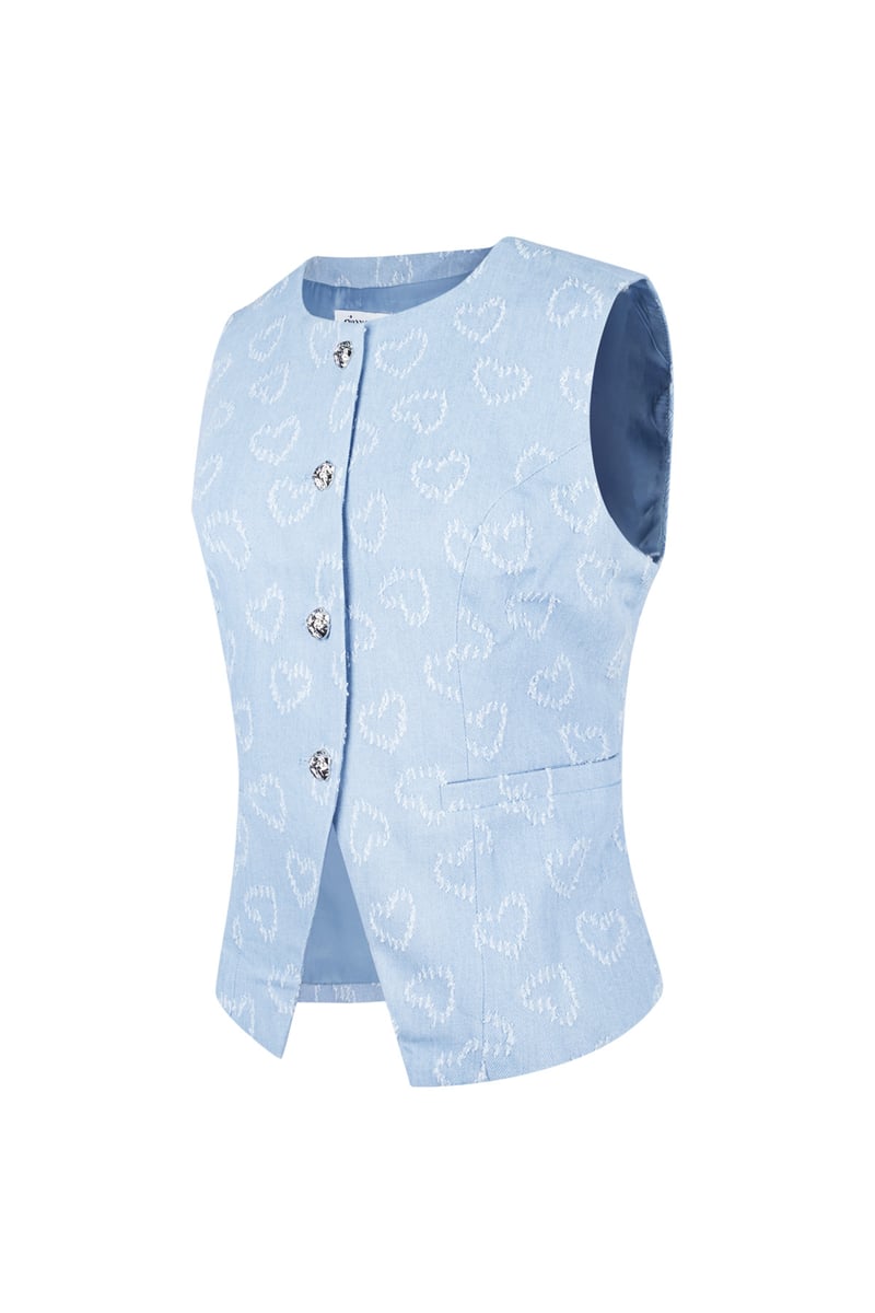 Heartsy korset top - Lichtblauw