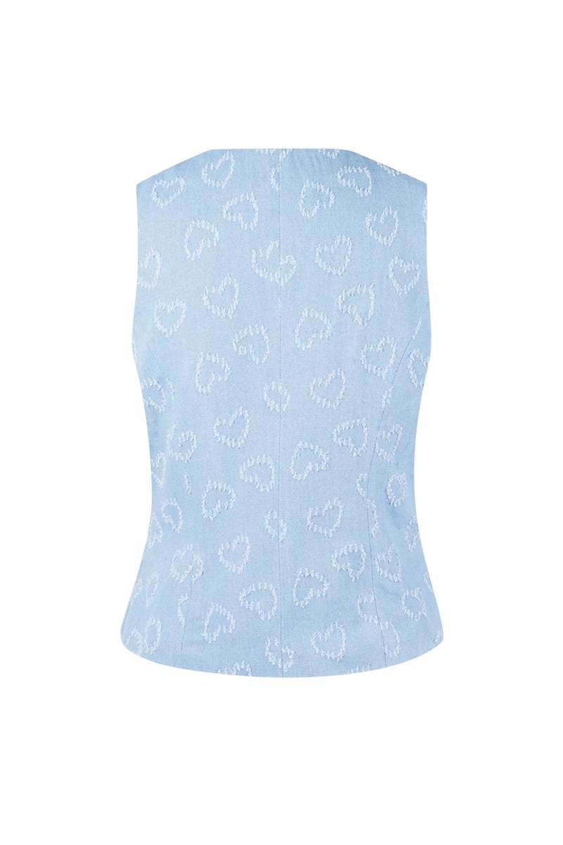Heartsy korset top - Lichtblauw