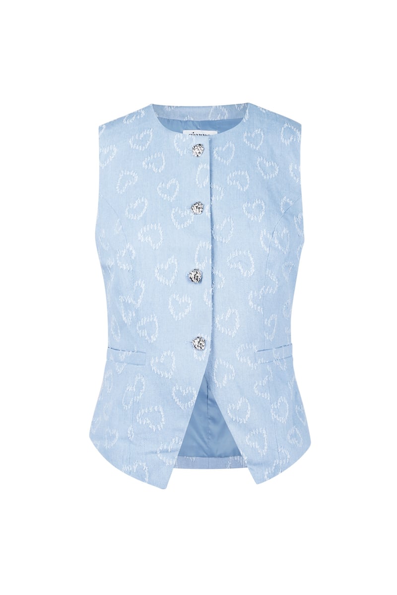 Heartsy korset top - Lichtblauw