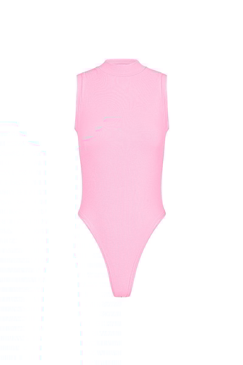 Basic body hoge hals - Roze